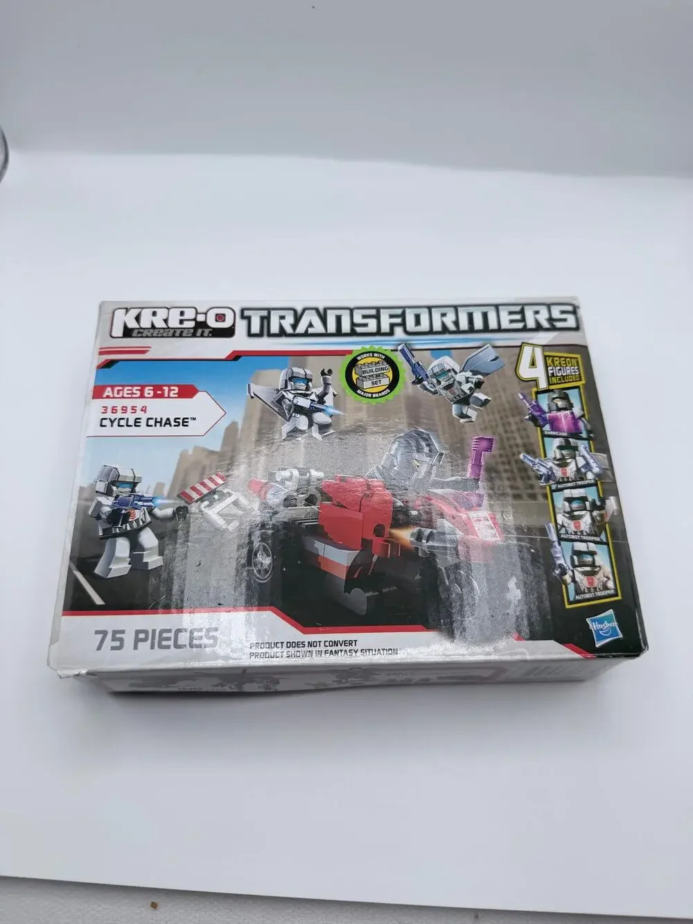 KRE-O Transformers Cycle Chase 36954 Barricade 75 Pieces Hasbro 2012 complete